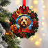 Cockapoo Golden Wreath Christmas Decoration